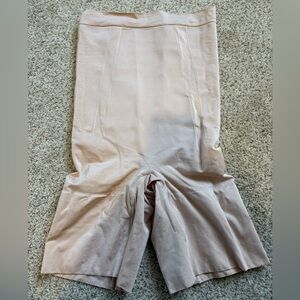 SPANX OnCore High-Waisted Mid-Thigh Nude Shaper Short, Small